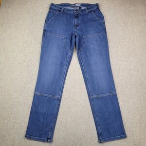 Carhartt Rugged Flex® Relaxed Fit Double-Front Jeans Womens 8 REG Blue 105110